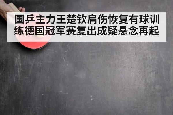 国乒主力王楚钦肩伤恢复有球训练德国冠军赛复出成疑悬念再起